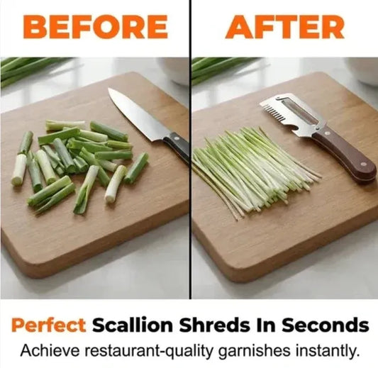 3 in 1 Stainless Steel Vegetable Peeler, Slicer & Shredder – Imported Quality with Wooden Handle